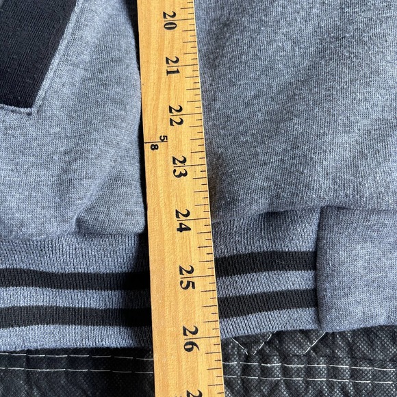 Original Deluxe Varsity Letterman Jacket Mens Extra Large XL Black Gray Rose - Picture 11 of 11